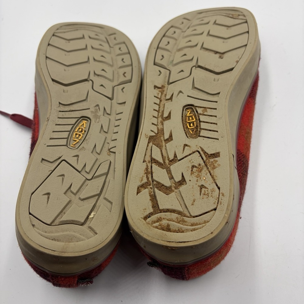 Keen Coronado Shoes Womens Size 7.5 Red Plaid Wool Lace Up Casual Sneakers - Picture 8 of 9
